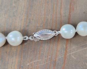 sterling silver smooth pearl clasp