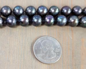 10mm gray purple peacock pearls