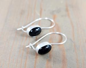 silver kidney wire earrings