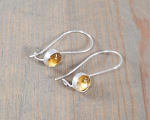 citrine kidney wire earrings