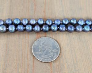 7mm pastel blue peacock pearls