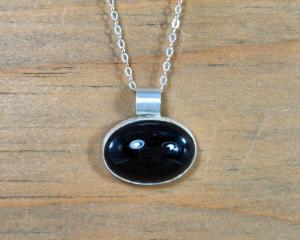 13 mm x 18 mm black onyx cabochon