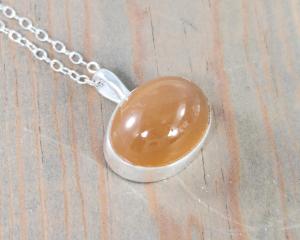 peach moonstone necklace