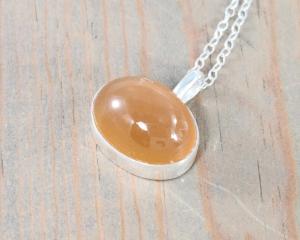 peach moonstone pendant