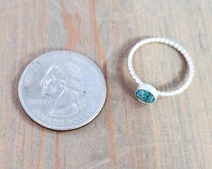 small delicate turquoise ring