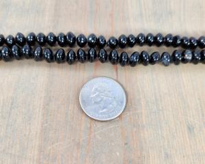 5x8mm black onyx rondelle beads