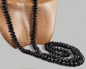 36 inch black beaded necklace