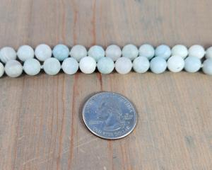 8mm aquamarine beads