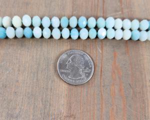 5x8mm faceted amazonite rondelle beads