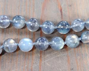 hand knotted labradorite bead necklace
