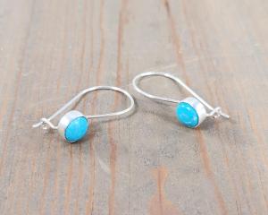 Blue turquoise earrings