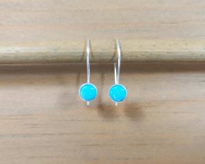 Short one inch silver earrings