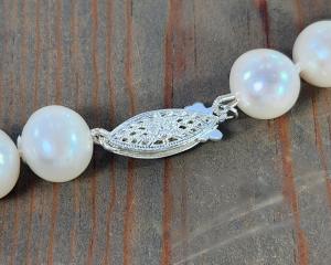 sterling silver filigree pearl clasp