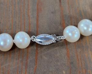 smooth sterling silver pearl clasp