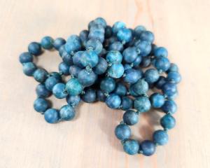 long matte apatite necklace