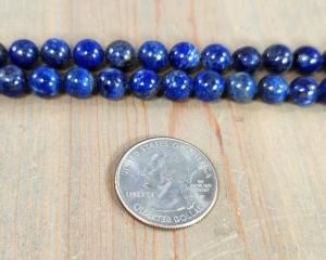 8mm smooth round lapis lazuli beads