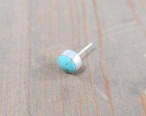 single turquoise stud