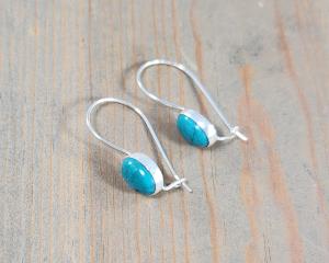 turquoise closed clasp earrings