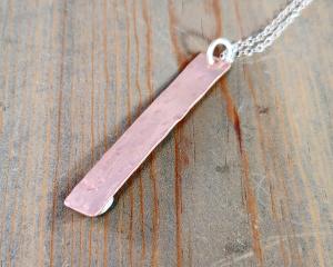 hammer copper pendant