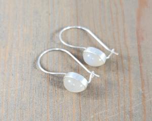 sterling silver moonstone earrings