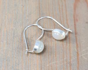 oval moonstone earrings
