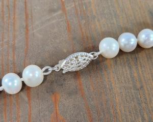 sterling silver filigree pearl clasp