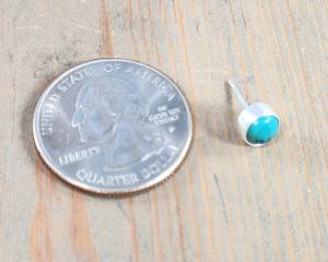 6mm turquoise cabochon