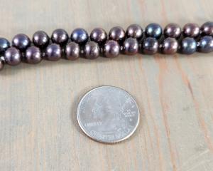 7.5 - 8mm purple peacock pearls