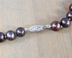 classic sterling silver filigree pearl clasp