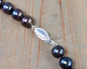 sterling silver fishhook pearl clasp