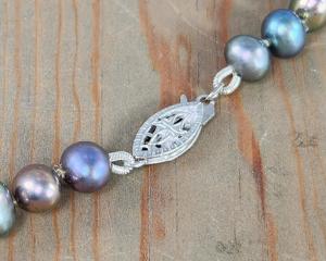 Off-round Peacock Pearl Necklace