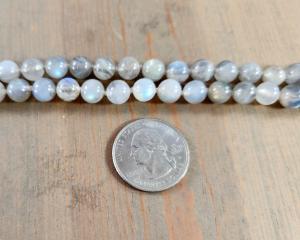 8mm smooth round labradorite beads