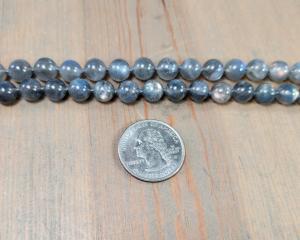 8mm smooth round labradorite beads