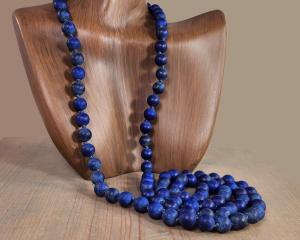 Knotted Blue Lapis Necklace