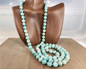 long 34-inch beaded necklace