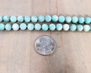 8mm matte round amazonite beads