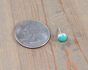6mm blue turquoise cabochon
