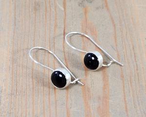 violet blue iolite latch back earrings