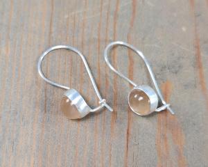 Peach Moonstone Earrings