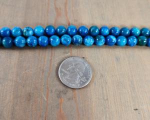 8mm smooth round apatite beads