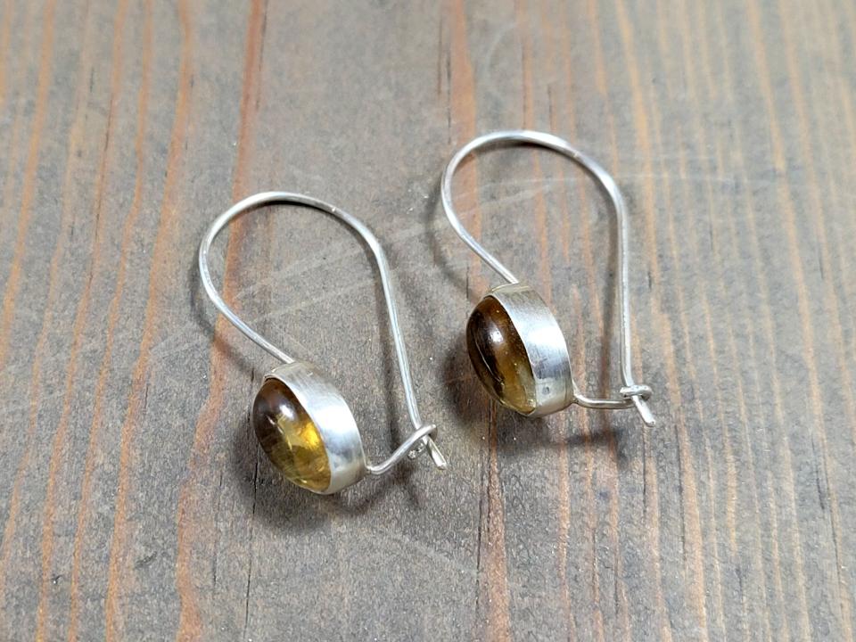 silver kidney wire earrings