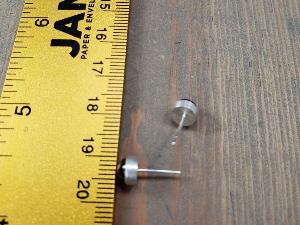 small flat back post earrings