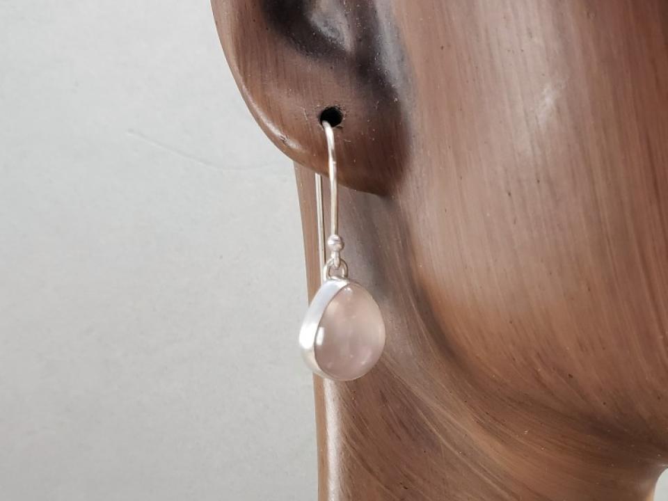 pink gemstone earrings dangle