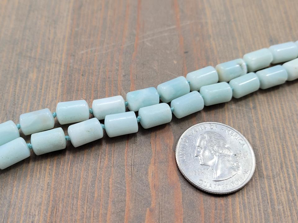 9mm amazonite tube beads