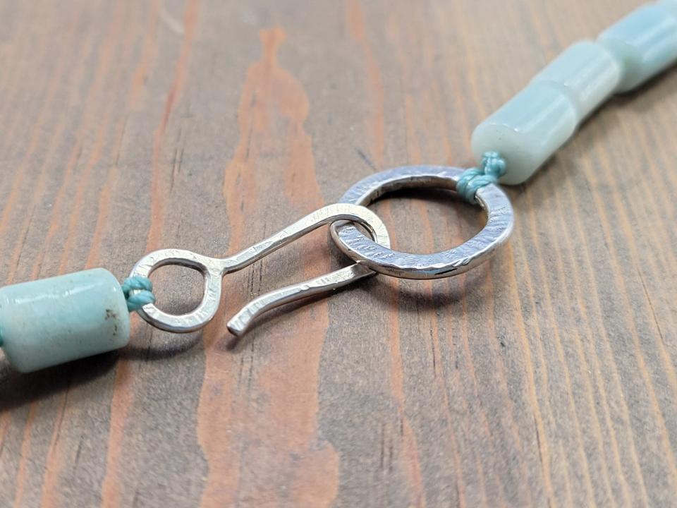 hand forged sterling silver clasp