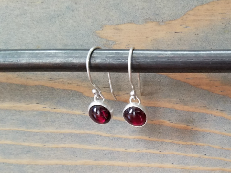 Red Garnet Earrings