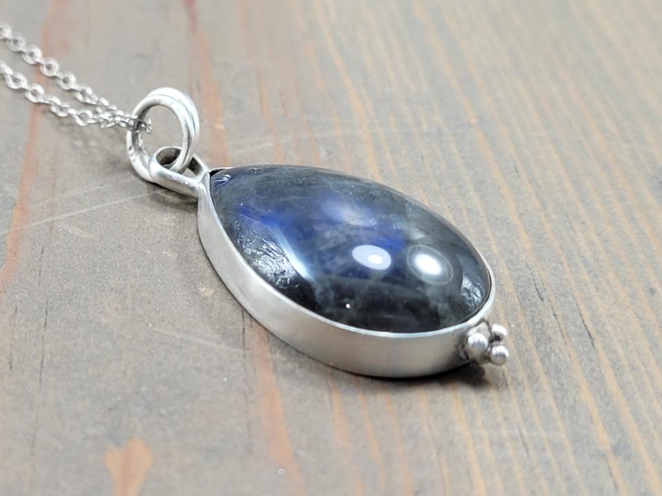 sterling silver gemstone pendant