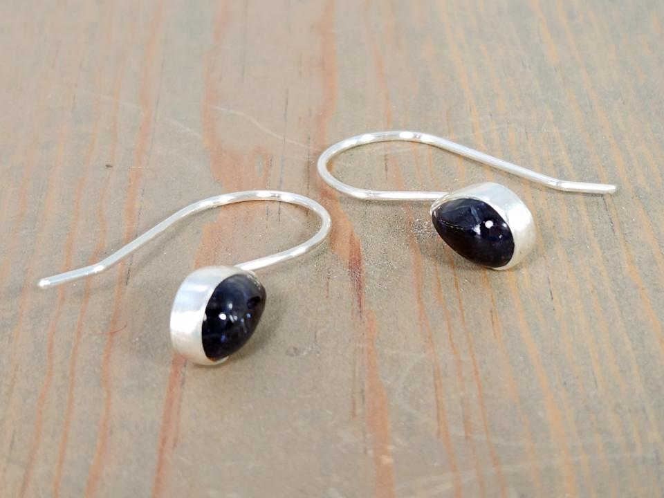 iolite teardrop earrings