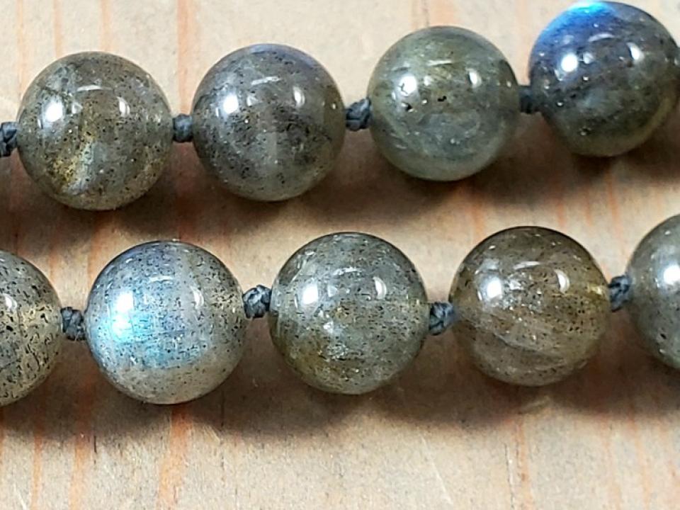 Hand knotted gemstone necklace