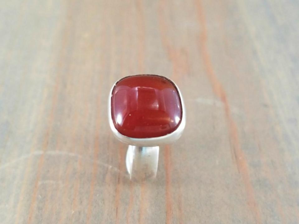 Flame Red Gemstone Ring